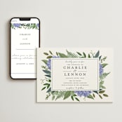 "Hydrangea Frame" - Wedding Website in Periwinkle by Susan Moyal - Match Your Stationery