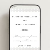 "Pearls" - Wedding Website in Silk by mo kelley - Mobile Layout