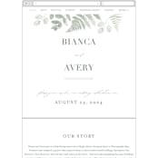 "Gilded Woodland" - Wedding Website in Fern by Kristie Kern - Mobile Layout