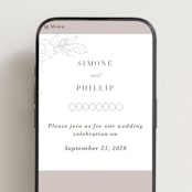 "Sketched Blooms" - Wedding Website in Coffee by Kristen Smith - Mobile Layout