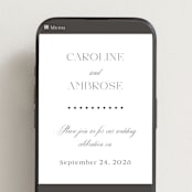 "Ambrose" - Wedding Website in Soft Black by Olivia Raufman - Mobile Layout