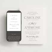 "Ambrose" - Wedding Website in Soft Black by Olivia Raufman - Match Your Stationery