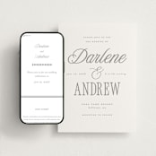 "Icon" - Wedding Website in Gravel by Vera Lim - Match Your Stationery