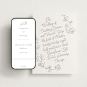 "Note" - Wedding Website in Gravel by Baumbirdy - Match Your Stationery
