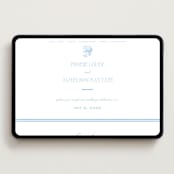 "Chesapeake" - Wedding Website in Sky Blue by Megan Davis - Desktop Design