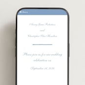 "Villa" - Wedding Website in Provincial Blue by Blustery August - Mobile Layout
