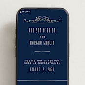 "Ornate Deco" - Wedding Website in Gold by GeekInk Design - Mobile Layout