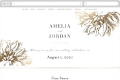"Sophisticated" - Wedding Website in Mist by Kelly Schmidt - Desktop Design