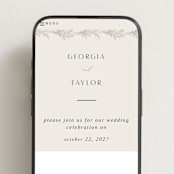 "Etched Frame" - Wedding Website in Eggshell by Robert and Stella - Mobile Layout