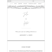 "Landscape" - Wedding Website in Black Tie by Laura Hamm - Mobile Layout