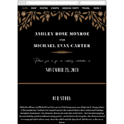 "Grand Natura" - Wedding Website in Noir by GeekInk Design - Mobile Layout