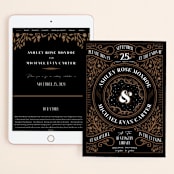 "Grand Natura" - Wedding Website in Noir by GeekInk Design - Match Your Stationery