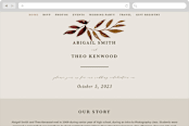 "botanical portrait" - Wedding Website in LeatherLeather by Kate Ahn - Desktop Design