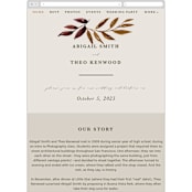 "botanical portrait" - Wedding Website in LeatherLeather by Kate Ahn - Mobile Layout
