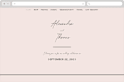"Aesthetic" - Wedding Website in Blush by Liz Conley - Desktop Design