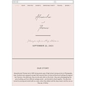 "Aesthetic" - Wedding Website in Blush by Liz Conley - Mobile Layout