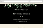 "Meander" - Wedding Website in Obsidian by Kaydi Bishop - Desktop Design