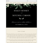 "Meander" - Wedding Website in Obsidian by Kaydi Bishop - Mobile Layout