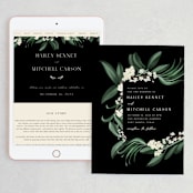 "Meander" - Wedding Website in Obsidian by Kaydi Bishop - Match Your Stationery