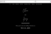 "Gotham" - Wedding Website in Ink by Ana Sharpe - Desktop Design