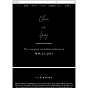 "Gotham" - Wedding Website in Ink by Ana Sharpe - Mobile Layout