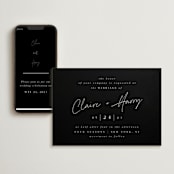 "Gotham" - Wedding Website in Ink by Ana Sharpe - Match Your Stationery