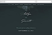 "Peaceful Garden" - Wedding Website in Deep Sea by Jill Means - Desktop Design