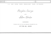 "Mod Classic" - Wedding Website in Tuxedo by Leah Bisch - Desktop Design
