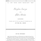 "Mod Classic" - Wedding Website in Tuxedo by Leah Bisch - Mobile Layout