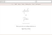 "Handwritten" - Wedding Website in Obsidian by Jennifer Postorino - Desktop Design