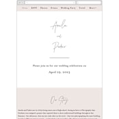 "Handwritten" - Wedding Website in Obsidian by Jennifer Postorino - Mobile Layout
