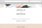"Artsy Minimal" - Wedding Website in Forest by Melanie Severin - Desktop Design