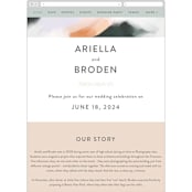 "Artsy Minimal" - Wedding Website in Forest by Melanie Severin - Mobile Layout