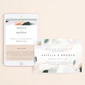 "Artsy Minimal" - Wedding Website in Forest by Melanie Severin - Match Your Stationery