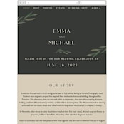 "Modern Leaves" - Wedding Website in Smoked by Shannon Chen of Four Wet Feet Studio - Mobile Layout