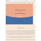 "Color Arch" - Wedding Website in Aquatic by Baumbirdy - Mobile Layout