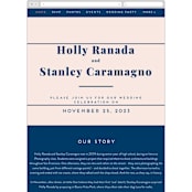 "Vogue" - Wedding Website in Navy by Genna Blackburn - Mobile Layout