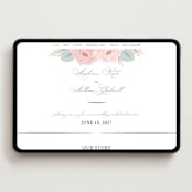"Organza" - Wedding Website in Linen by Jill Means - Desktop Design