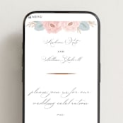 "Organza" - Wedding Website in Linen by Jill Means - Mobile Layout