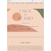 "Abstract" - Wedding Website in Desert by Kelly Schmidt - Mobile Layout