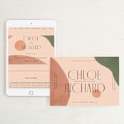 "Abstract" - Wedding Website in Desert by Kelly Schmidt - Match Your Stationery