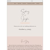 "stylist script" - Wedding Website in Ivory by Cass Loh - Mobile Layout