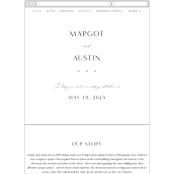 "Margot" - Wedding Website in Midnight by Lauren Chism - Mobile Layout