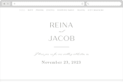 "Frame" - Wedding Website in Granite by Lori Wemple - Desktop Design