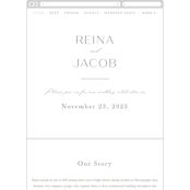 "Frame" - Wedding Website in Granite by Lori Wemple - Mobile Layout