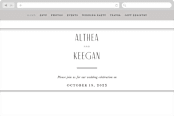 "Narrative" - Wedding Website in Frost by Jennifer Wick - Desktop Design