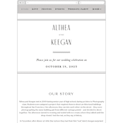 "Narrative" - Wedding Website in Frost by Jennifer Wick - Mobile Layout