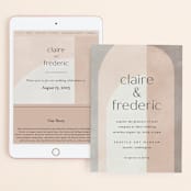 "Arches" - Wedding Website in Copper by Kelly Schmidt - Match Your Stationery