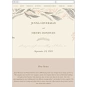 "Unity" - Wedding Website in Burnt Sienna by Jen Owens - Mobile Layout