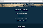 "Gold Leaf" - Wedding Website in Indigo by Kelly Schmidt - Desktop Design